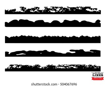 Set of grunge lines. Isolated stock vector design template