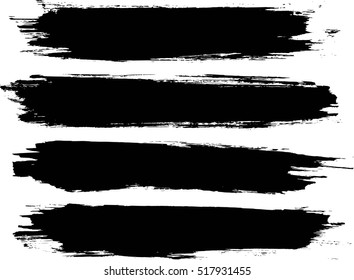 Set of grunge lines. Isolated stock vector design template