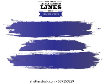 Set of grunge lines. Isolated stock vector design template