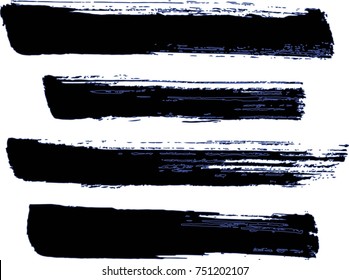 Set of grunge lines. Isolated stock vector design template 