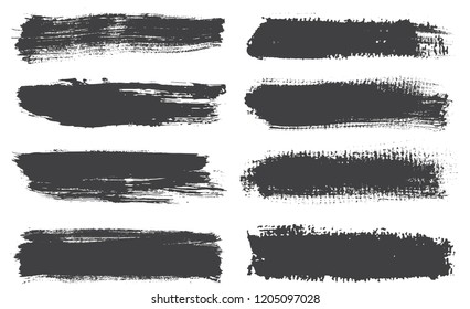 Set of grunge lines .Vector brush strokes.