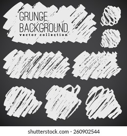 Set of grunge marker stains