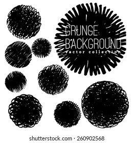 Set of grunge marker stains