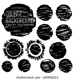 Set of grunge marker stains