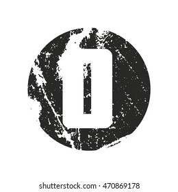 Set of grunge numbers. Distressed vector illustration.
