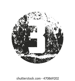 Set of grunge numbers. Distressed vector illustration.