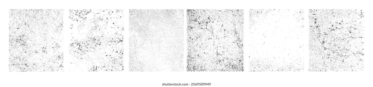 set grunge overlay textures vector