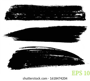 Set of Grunge paint brush stroke
