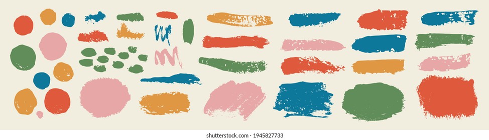 set of grunge paint, ink brush strokes. brush collection isolated on white background. Trendy brush stroke for black ink paint,grunge backdrop, dirt banner,watercolor design and dirty texture.