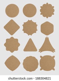 Set of grunge paper texture retro vintage badges and labels