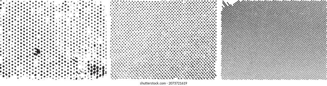 Un conjunto de polka de grano tiene antecedentes aislados. Efecto antiguo de la colección de texturas vectoriales.