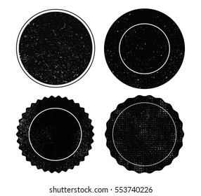 Set of grunge post stamps.Vector distress stamps.