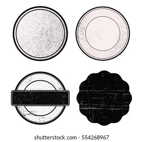 Set of grunge post stamps.Vector distress stamps.
