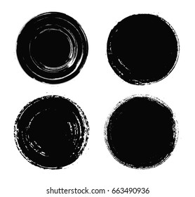 Set of grunge post stamps.Vector distress banners.