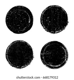 Set of grunge post stamps.Vector distress stamps.