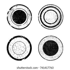 Set of grunge post stamps.Vector distress banners.
