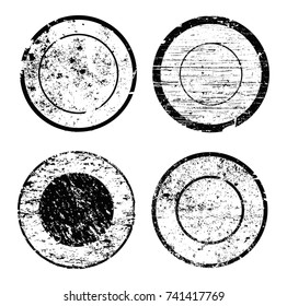 Set of grunge post stamps.Vector distress banners.