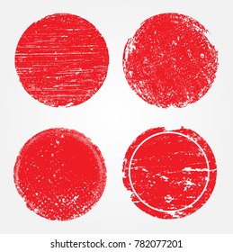 Set of grunge post stamps.Vector distress banners.