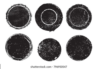 Set of grunge post stamps.Vector distress banners.