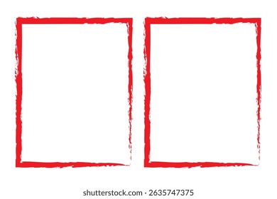 Set von farbigen Rechteck Foto Frame Icon Design. Abstraktes und Retro-Bild farbiges Rechteck Fotorahmen Symbol auf weißem Hintergrund gesetzt. Vektorgrafik. 