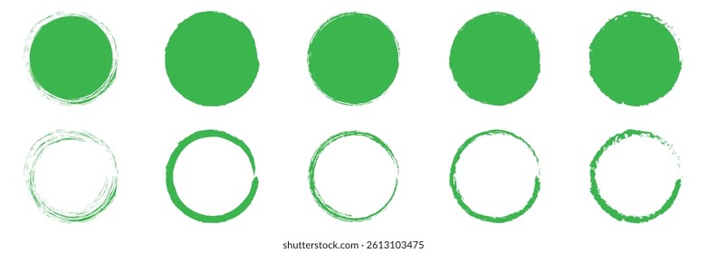 Set of Grunge round shapes. Grunge banner collection. of vector illustration