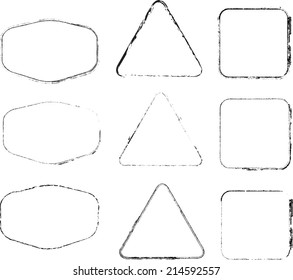 Set of grunge rubber stamp 