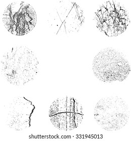 Set of Grunge Rubber Stamp . Distressed Texture Collection . Vector Illustration .