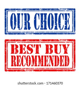 Set of grunge rubber stamp with text Our Choice and Best Buy ,vector illustration