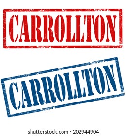 Set of grunge rubber stamp with text Carrollton,vector illustration