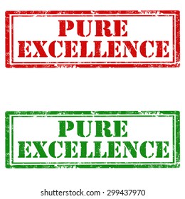 Set of grunge rubber stamp with text Pure Excellence,vector illustration