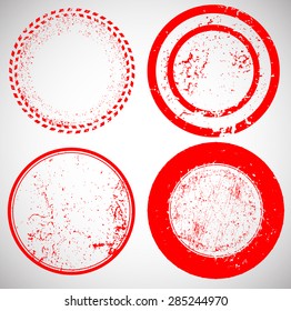 Set of grunge rubber stamp . Vector illustration .