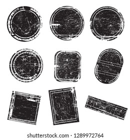 Set of Grunge Rubber Stamps. 