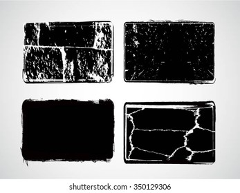 Set of Grunge Rubber Stamps.
