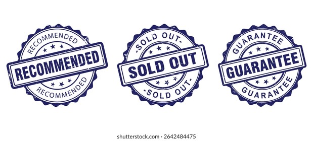 set of grunge rubber stamps. set of grunge stamps. grunge rubber stamp set with the text