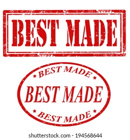 Set of grunge rubber stamps with text Best Made,vector illustration