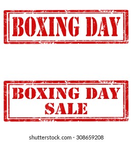 Set of grunge rubber stamps with text Boxing Day,vector illustration