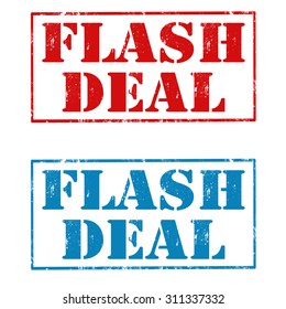 Set of grunge rubber stamps with text Flash Deal,vector illustration
