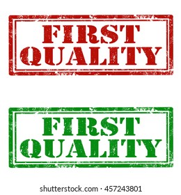 Set of grunge rubber stamps with text First Quality,vector illustration