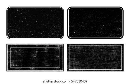 Set of grunge rubber stamps.Vector distress shapes.