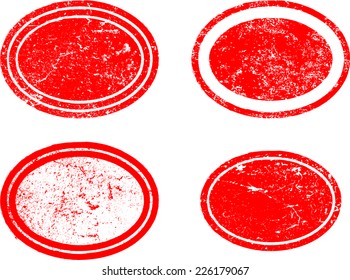 Set of Grunge Rubber Texture Stamp .  Vector Illustration . 