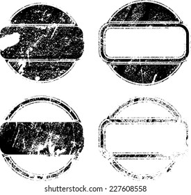 Set Grunge Rubber Texture Stamp Vector Stock Vector (Royalty Free ...