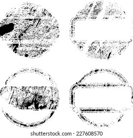Set of Grunge Rubber Texture Stamp . Vector Illustration . 