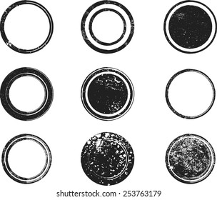 Set of Grunge Rubber Texture Stamp . Vector Illustration . 