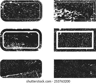 Set Of Grunge Rubber Texture Stamp .  Vector Illustration . 