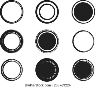 Set of Grunge Rubber Texture Stamp .Vector Illustration . 
