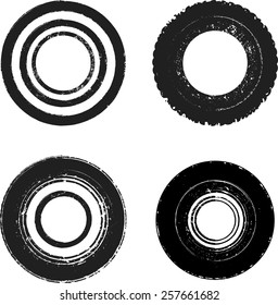 Set of Grunge Rubber Texture Stamp .Vector Illustration .
