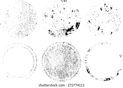 Set of Grunge Rubber Texture Stamp . Vector Illustration 