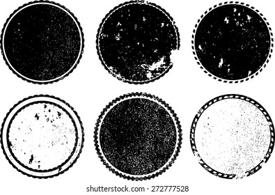 Set of Grunge Rubber Texture Stamp .  Vector Illustration 