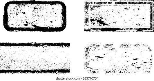 Set of Grunge Rubber Texture Stamp . 
