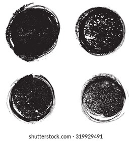 Set of Grunge Rubber Texture Stamp.  Vector Illustration.